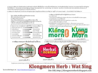 Site URL:http://klongmorntherb.blogspot.comโดย ผศ.ประชิด ทิณบุตร URL : http://chainatbrand.blogspot.com
 