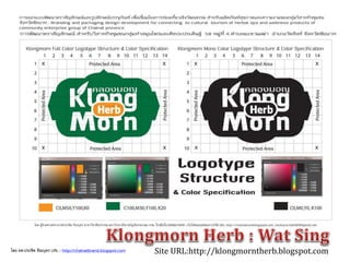 Site URL:http://klongmorntherb.blogspot.comโดย ผศ.ประชิด ทิณบุตร URL : http://chainatbrand.blogspot.com
 