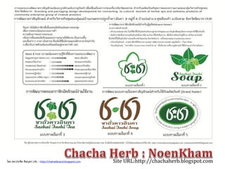 Site URL:http://chachaherb.blogspot.comโดย ผศ.ประชิด ทิณบุตร URL : http://chainatbrand.blogspot.com
 