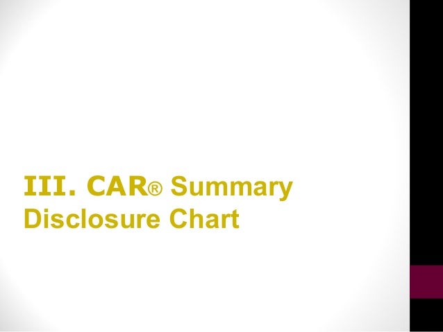 Car Disclosure Chart