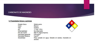 CARBONATO DE MAGNESIO:
 