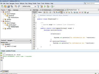 practica 16 true, practica 17 false