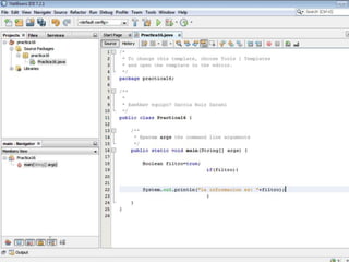 practica 16 true, practica 17 false