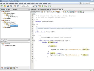 practica 16 true, practica 17 false