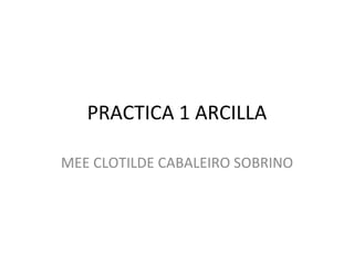 PRACTICA 1 ARCILLA MEE CLOTILDE CABALEIRO SOBRINO 