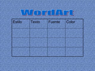 WordArt Color Fuente Texto Estilo 