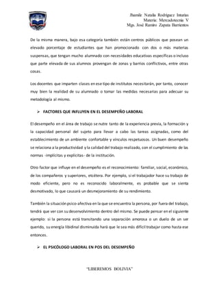 Jhamile Natalia Rodriguez Inturias
Materia: Mercadotecnia V
Mgs. José Ramiro Zapata Barrientos
“LIBEREMOS BOLIVIA”
De la m...