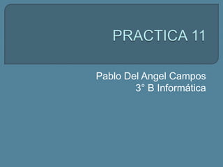 Pablo Del Angel Campos
        3° B Informática
 