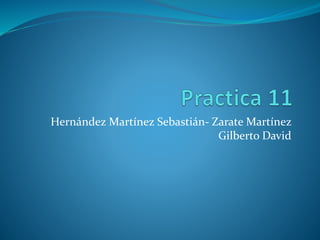 Hernández Martínez Sebastián- Zarate Martínez
Gilberto David
 