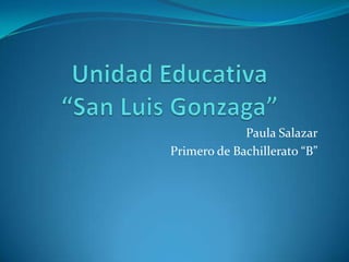 Paula Salazar
Primero de Bachillerato “B”

 
