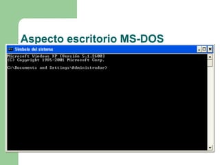 Aspecto escritorio MS-DOS
 