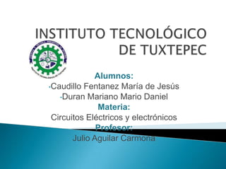 INSTITUTO TECNOLÓGICO DE TUXTEPEC Alumnos: ,[object Object]