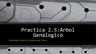 Practica 2.5:Arbol
Genalogico
Alejandro Gabriel Guadarrama Prado
 
