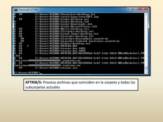 Uso del comando ATTRIB (Practica 1) (Unidad III) | PPTX