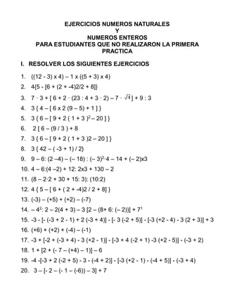 Practica 2 numeros naturales y enteros | PDF