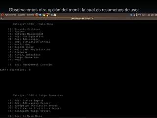Observaremos otra opción del menú, la cual es resúmenes de uso: 
