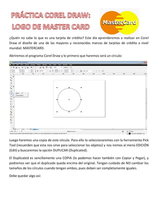 Practica Corel Draw - Logo MasterCard | PDF