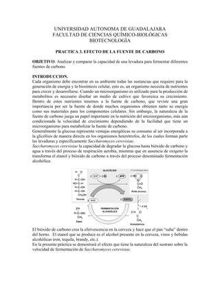 UNIVERSIDAD AUTONOMA DE GUADALAJARA
            FACULTAD DE CIENCIAS QUÍMICO-BIOLÓGICAS
                         BIOTECNOL...