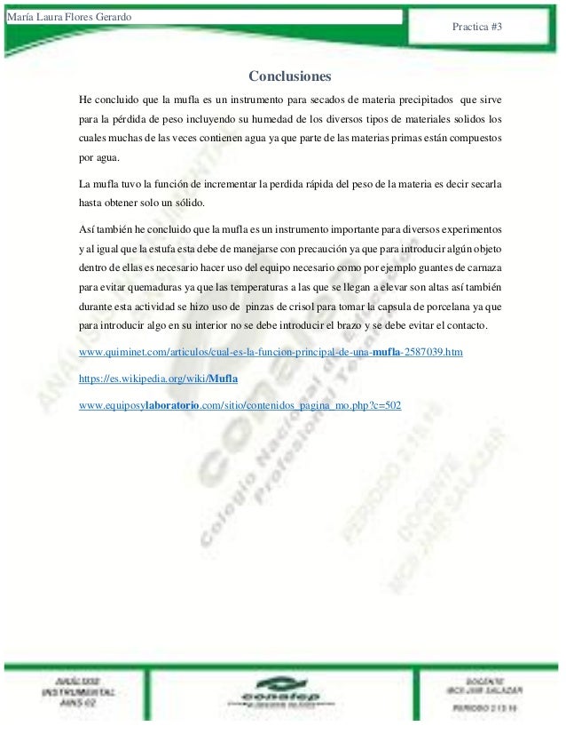 Practica #3 mufla y estufa