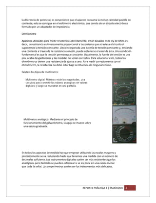 Practica 3 multimetro | DOCX