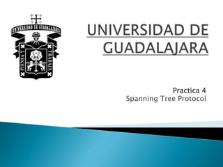 Practica 4
Spanning Tree Protocol
 