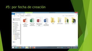 #5: por fecha de creación
 