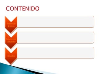 Repaso de
 graficas




Resumen de
 comandos




 Mi video
 