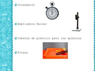 Cronómetro




Ampliadora Kaiser



Cubetas de plástico para los químicos



Pinzas
 