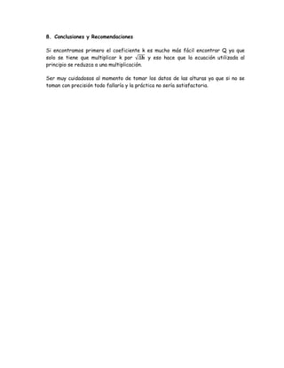 Practica de laboratorio de mecanica de fluidos