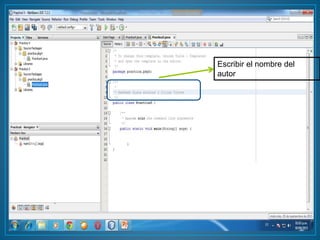 Escribir el nombre del
autor
