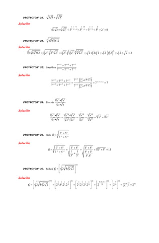 Practica 5 teoría de exponentes ii solucion | PDF