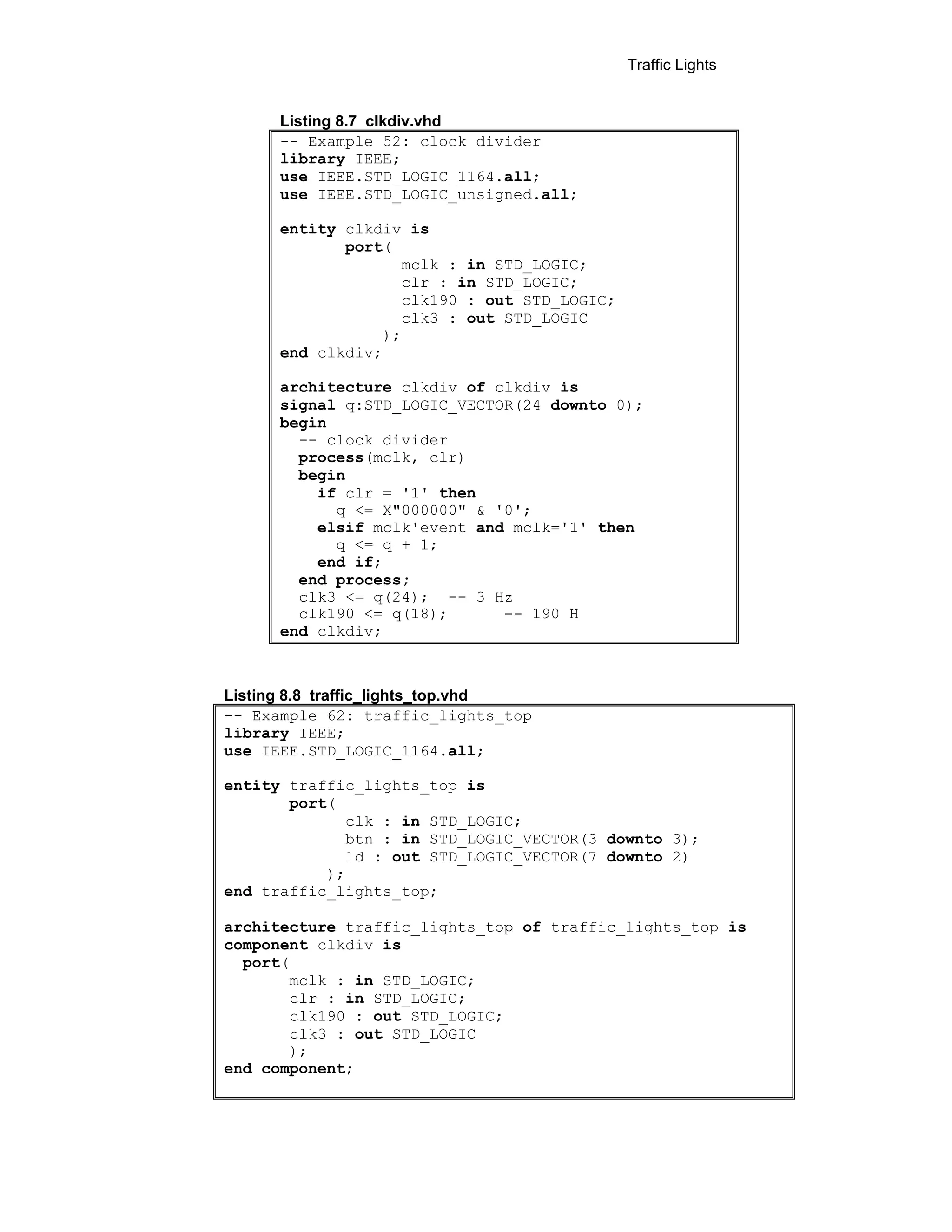 Practica 6 De Electrónica Digital Con Vhdl Semáforo Pdf