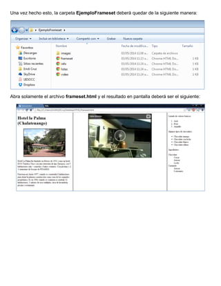 Practica 6 HTML - Frames y frameset | PDF