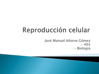 -José Manuel Añorve Gómez
-- 403
-- Biología
 