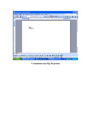 Y mandamos una Pág. De prueba