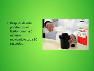 ● Después de esto
pondremos el
fijador durante 5
minutos
moviendolo cada 30
segundos.
 