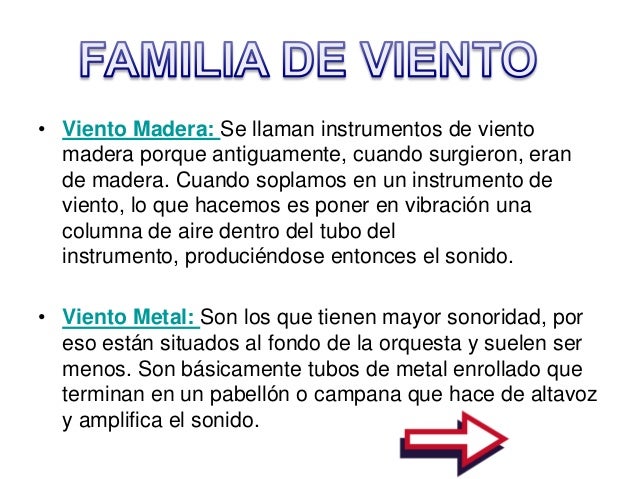 Resultado de imagen de informacion de instrumentos de viento