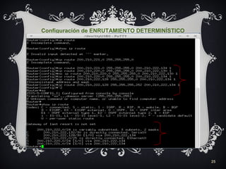 25
Configuración de ENRUTAMIENTO DETERMINÍSTICO
 