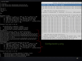 27
Configuración y ping
 
