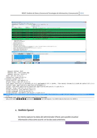 MSIGT: Análisis de Datos y Gerencia de Tecnologías de Información y Comunicación  2012 

 
 




 




      

      

    c. Análisis Cpanel 
 

         Se intenta capturar los datos del administrador CPanel, pero posible visualizar 
         información critica como ocurrió  en los dos casos anteriores. 
                                                                                                       6
 
 