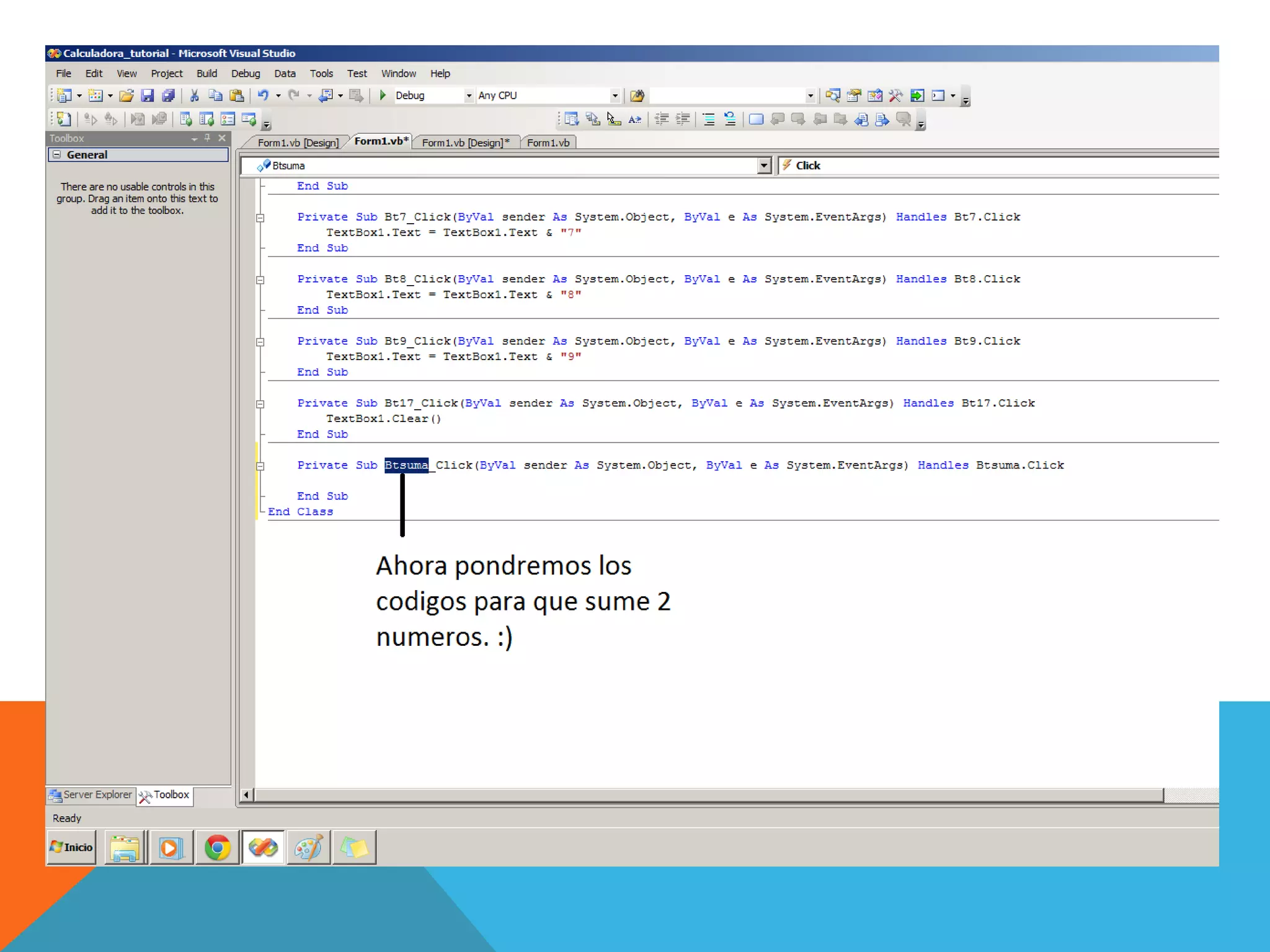 Crear Calculadora visual Studio 2008