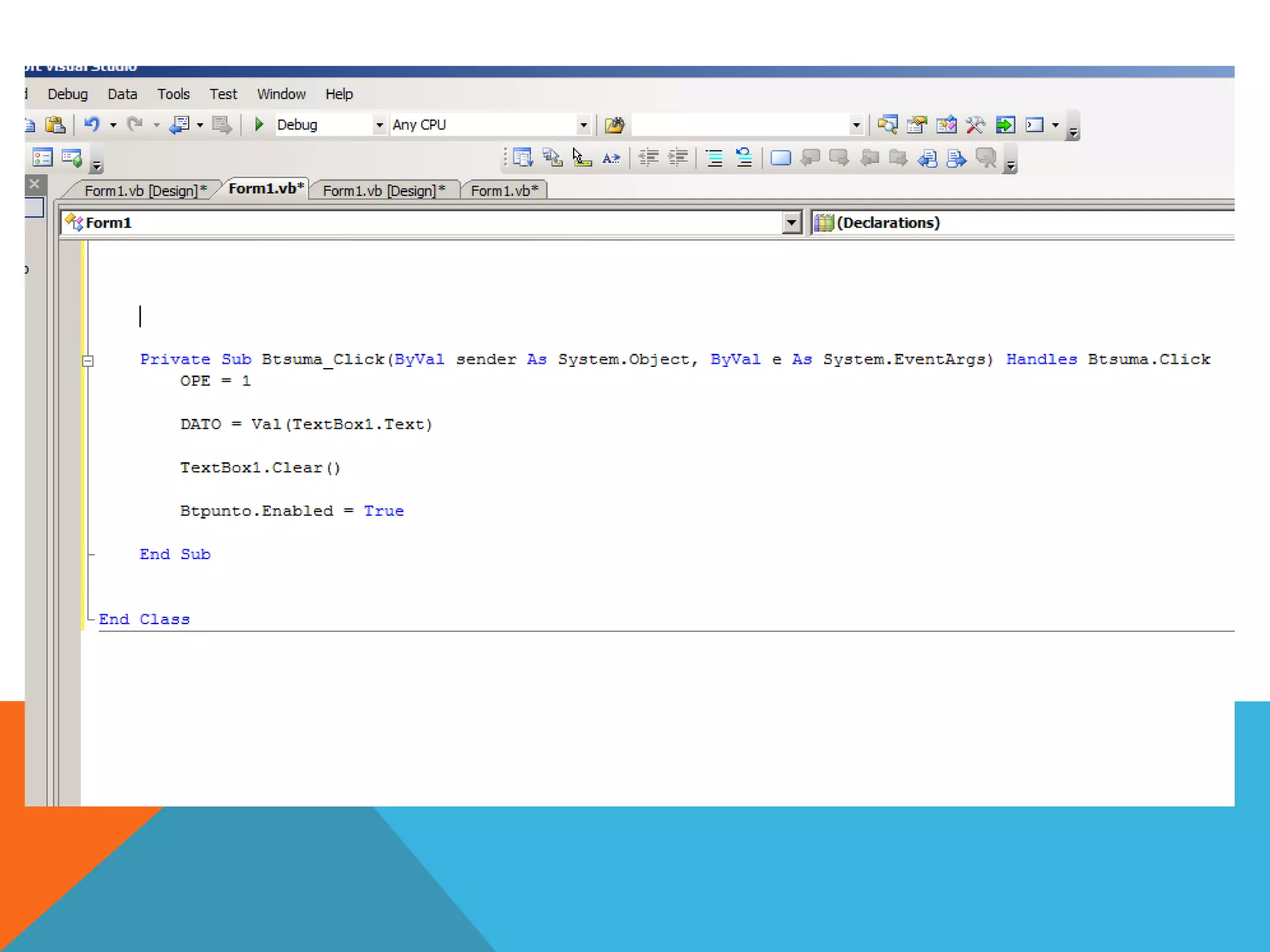 Crear Calculadora visual Studio 2008