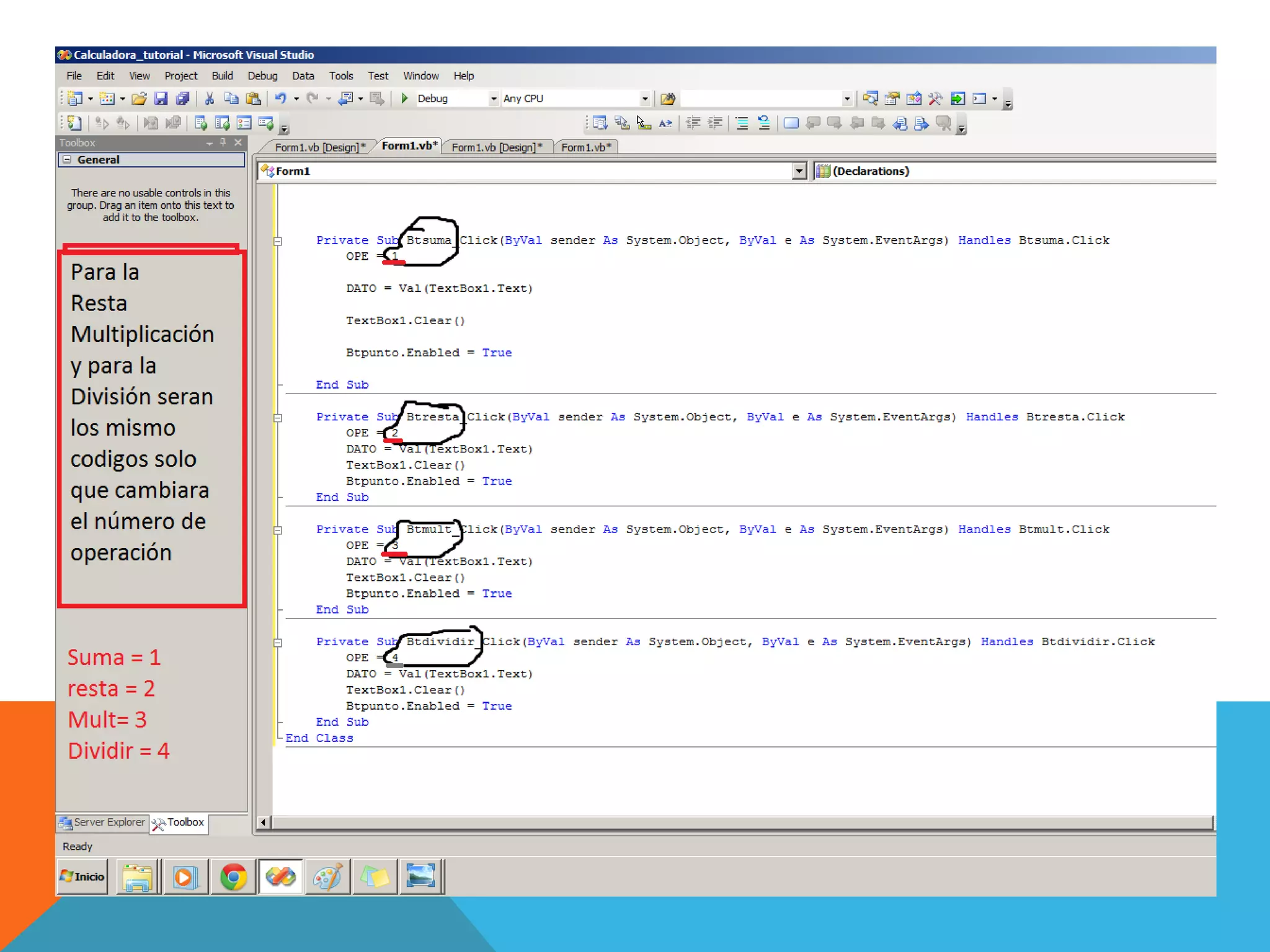 Crear Calculadora visual Studio 2008