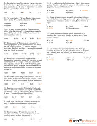 Practica de 4 operaciones (1º secundaria)