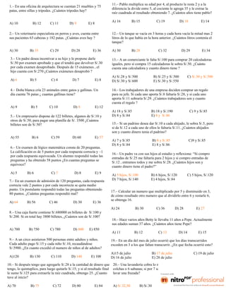 Practica de 4 operaciones (1º secundaria)