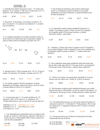 Practica de 4 operaciones (1º secundaria)