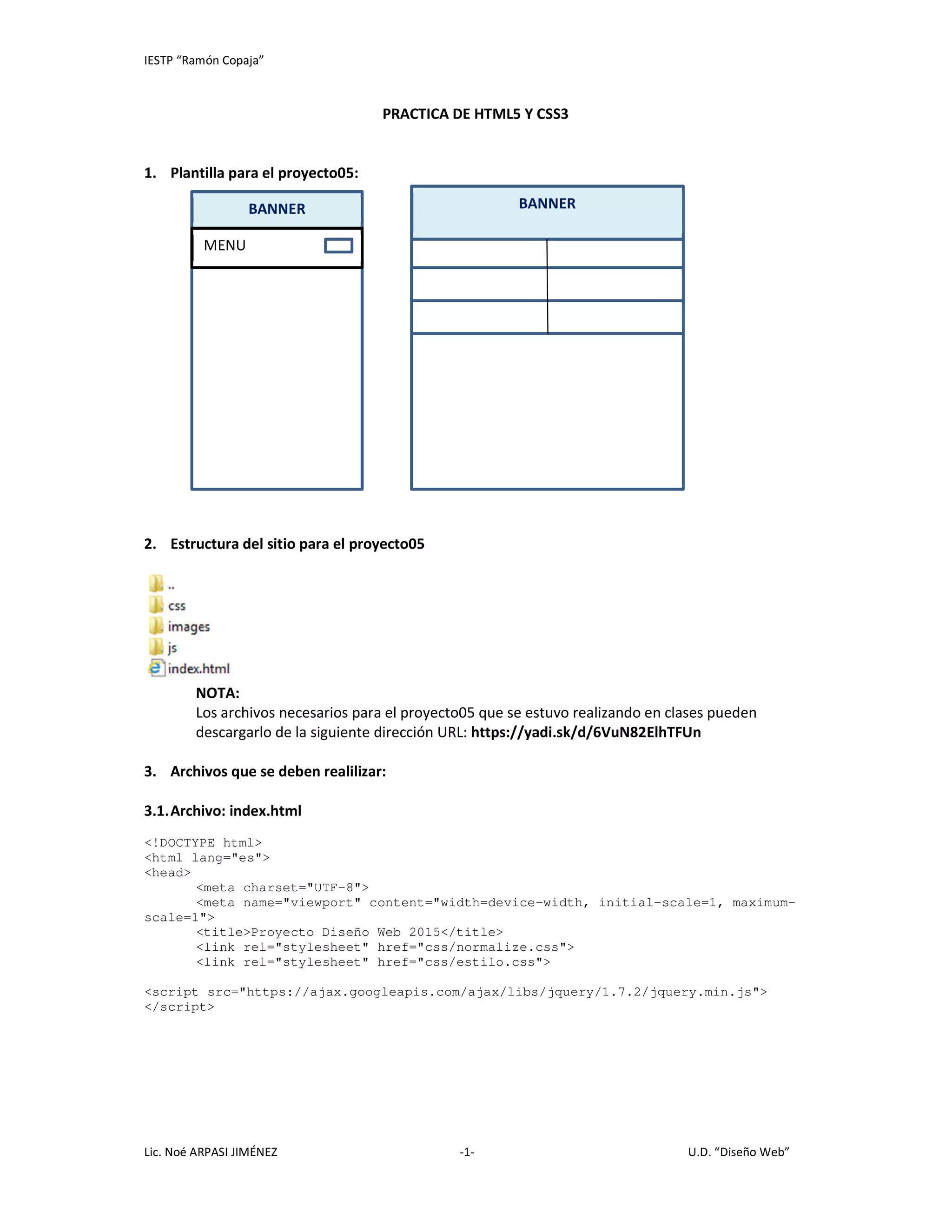 Practica de html5 y css3 | PDF