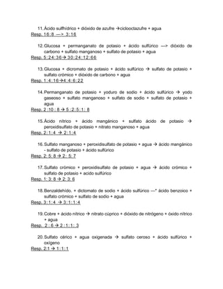 Practica de igualacion de reacciones PDF Descarga Gratuita