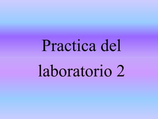 Practica del
laboratorio 2
 