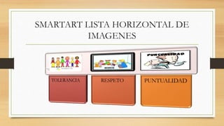 SMARTART LISTA HORIZONTAL DE
IMAGENES
 